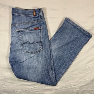 7 For All Mankind Austyn Jeans Relaxed Fit‎ Womens 32 (31) Blue Denim